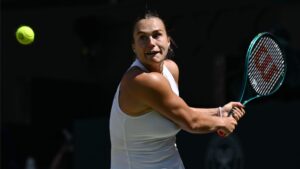 Sabalenka em Wimbledon.