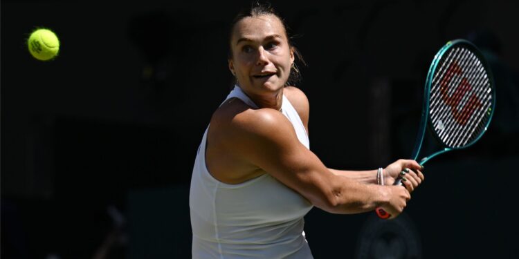Sabalenka em Wimbledon.