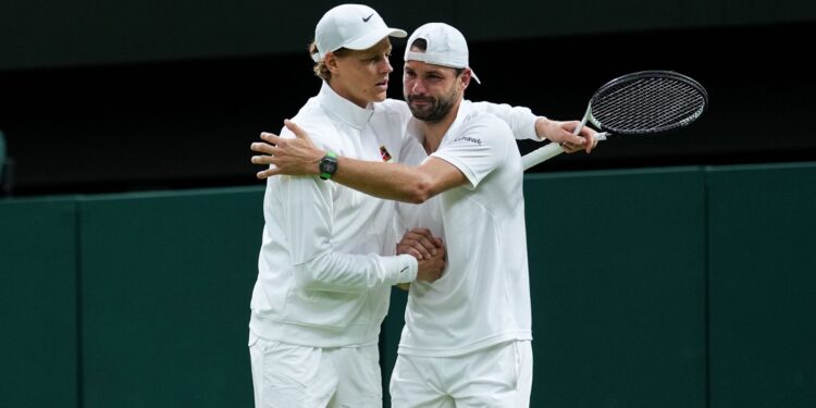Sinner e Dimitrov em Wimbledon