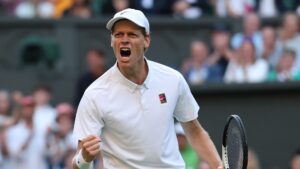 Sinner na final de Wimbledon.