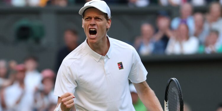 Sinner na final de Wimbledon.