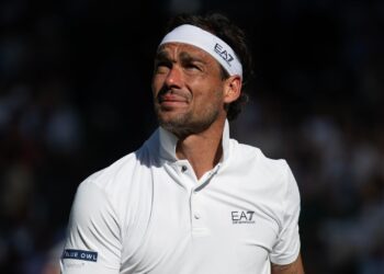 Fognini disputou a última partida de Wimbledon na carreira.