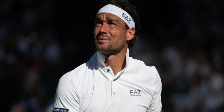 Fognini disputou a última partida de Wimbledon na carreira.