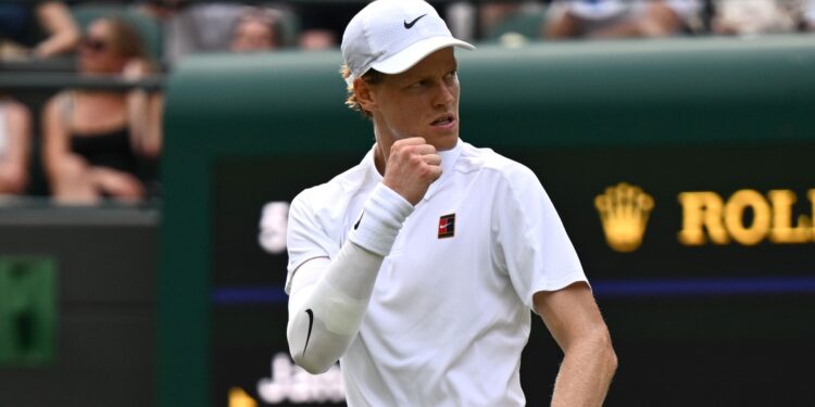 Jannik Sinner em Wimbledon.