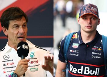 Toto Wolff e Max Verstappen na F1.