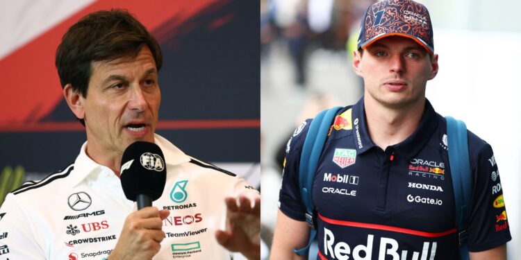 Toto Wolff e Max Verstappen na F1.