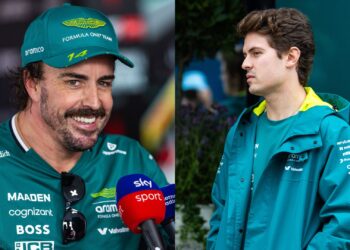 Fernando Alonso e Felipe Drugovich na F1.