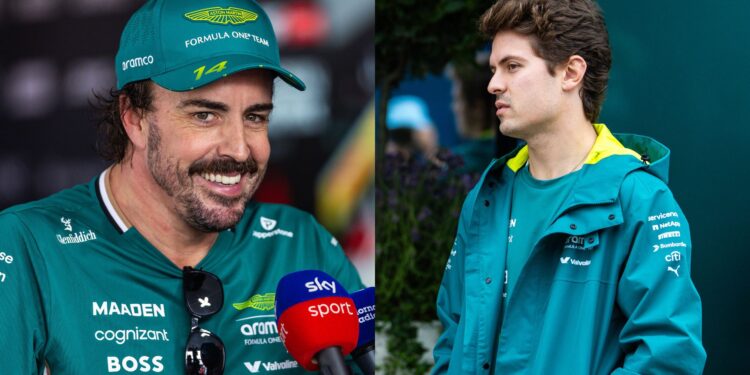 Fernando Alonso e Felipe Drugovich na F1.