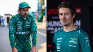 Fernando Alonso e Felipe Drugovich na F1.