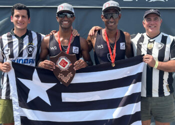 Lucas Tedesco (técnico da dupla), Pedro Henrique, Renato Cataldo e João Gualberto de Mello - Foto: Divulgação
