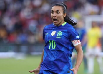 Marta foi soberana em Brasil x Colômbia.