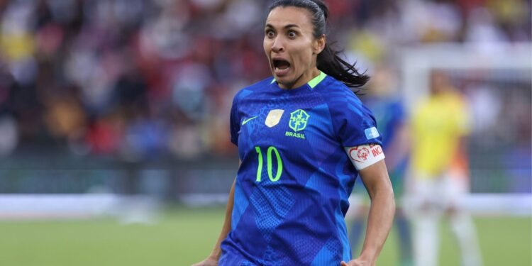 Marta foi soberana em Brasil x Colômbia.