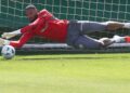 Carlos Miguel em treinamento do Palmeiras