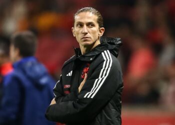 Filipe Luís, técnico do Flamengo.