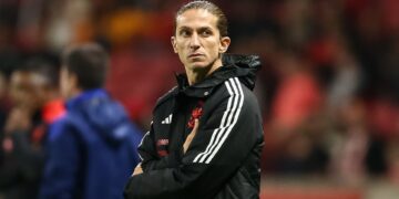Filipe Luís, técnico do Flamengo.