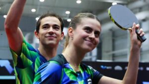 Hugo Calderano e Bruna Takahashi caem nas quartas de Foz do Iguaçu.
