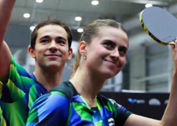 Hugo Calderano e Bruna Takahashi caem nas quartas de Foz do Iguaçu.
