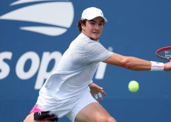João Fonseca em ação no US Open