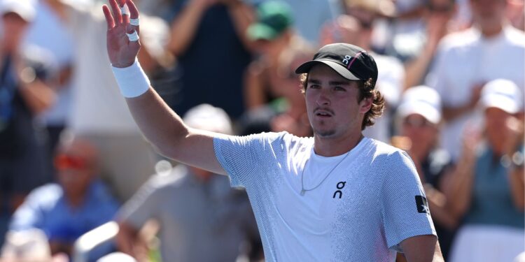 João Fonseca em ação no US Open