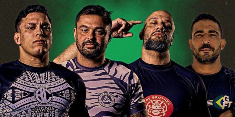 Dedé Baeta, Raphael Nóbrega, Neto Aranha e Danilo Souza são os quatro atletas confirmados no GP da categoria até 100kg – Foto: divulgação