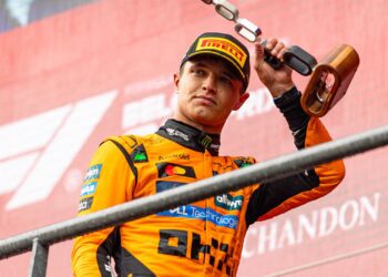 Lando Norris durante GP da Bélgica