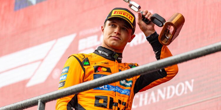 Lando Norris durante GP da Bélgica