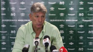 Renato Gaúcho em coletiva do Fluminense.