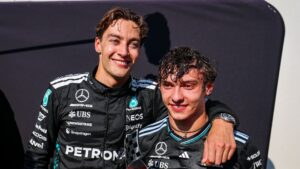 George Russell e Kimi Antonelli na F1.