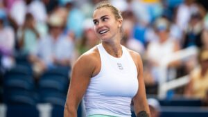 Aryna Sabalenka no Masters de Cincinnati.