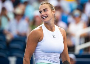 Aryna Sabalenka no Masters de Cincinnati.