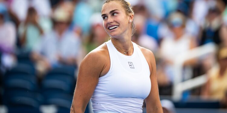 Aryna Sabalenka no Masters de Cincinnati.