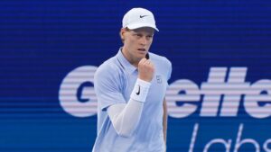 Sinner em quadra no ATP de Cincinnati.