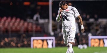 Neymar durante derrota do Santos para o Vasco