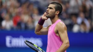 Carlos Alcaraz no US Open.