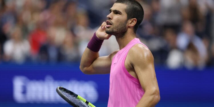 Carlos Alcaraz no US Open.