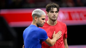 Alcaraz foi dominado por Fritz na Laver Cup