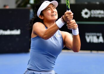 Alexandra Eala durante partida do SP Open