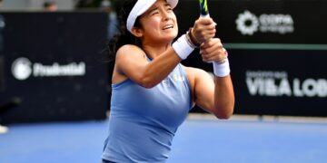Alexandra Eala durante partida do SP Open