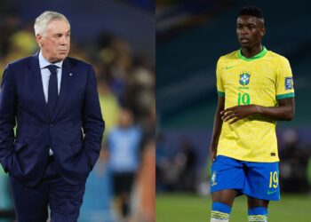 Ancelotti e Luiz Henrique na Seleção Brasileira.