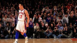 Jeremy Lin em ação pelos Knicks em 2012