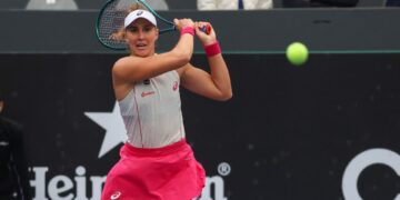 Bia Haddad em ação no SP Open