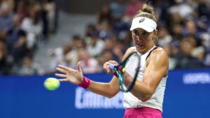 Bia Haddad em ação no US Open contra Amanda Anisimova