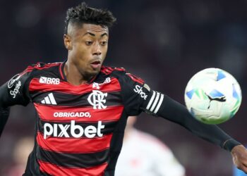 Bruno Henrique durante jogo do Flamengo