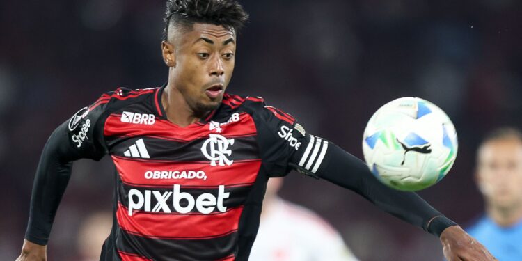 Bruno Henrique durante jogo do Flamengo