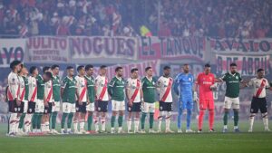 Disney+: jogadores de Palmeiras e River Plate antes do jogo de ida