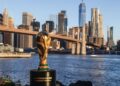 Troféu da Copa do Mundo da Fifa na cidade de Nova Iorque, nos EUA