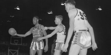 Nat Clifton no Harleem Globetrotters.