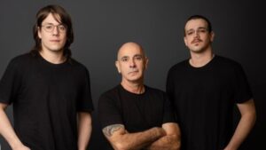 Foto de Heber Garrido e seus filhos