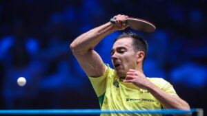 Hugo Calderano está nas oitavas em Macau