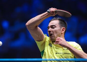 Hugo Calderano está nas oitavas em Macau